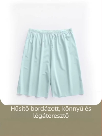 Férfi nyári ICE-SILK rövidnadrág, könnyű, gyorsan száradó, rugalmas sport rövidnadrág otthonra és alváshoz, kapri hossz.