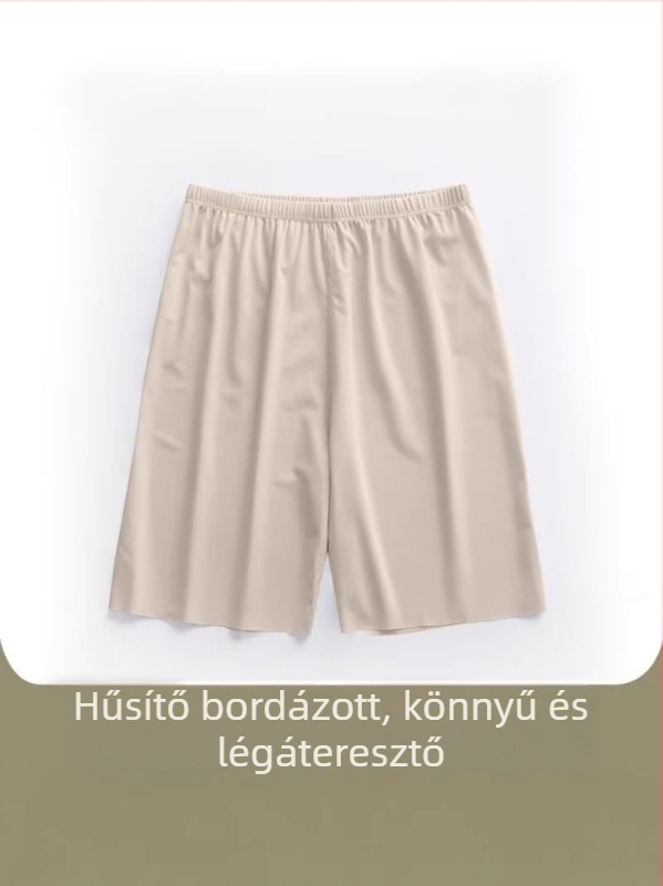 Férfi nyári ICE-SILK rövidnadrág, könnyű, gyorsan száradó, rugalmas sport rövidnadrág otthonra és alváshoz, kapri hossz.