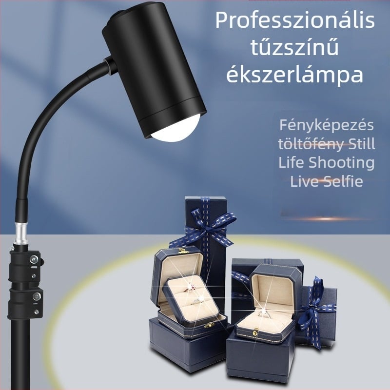40W ékszerfotózásra szolgáló lámpa RGB, állítható fényerő, önálló tápegység