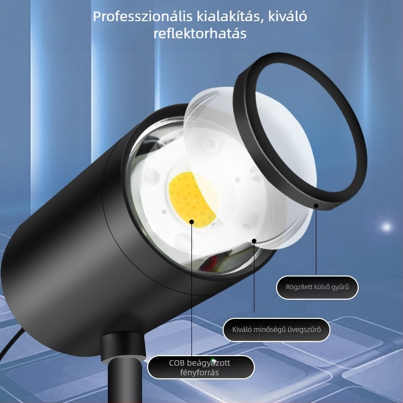 40W ékszerfotózásra szolgáló lámpa RGB, állítható fényerő, önálló tápegység