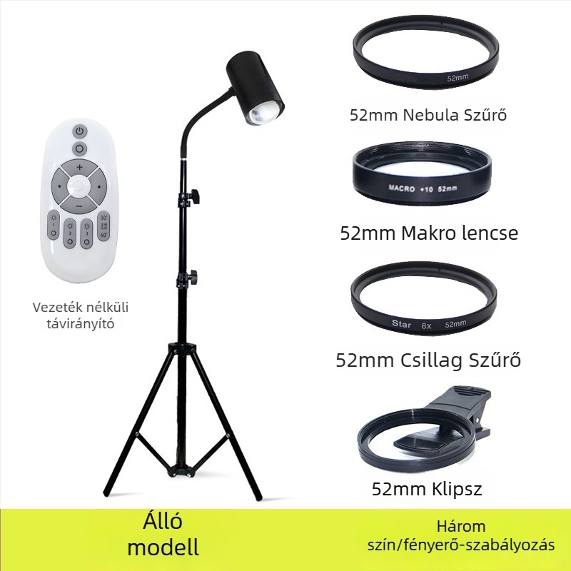 40W ékszerfotózásra szolgáló lámpa RGB, állítható fényerő, önálló tápegység