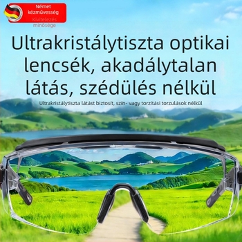 Szélvédett kerékpáros védőszemüveg hegymászáshoz és síeléshez, elegáns, por- és páramentes, szemüveggel is viselhető, uniszex