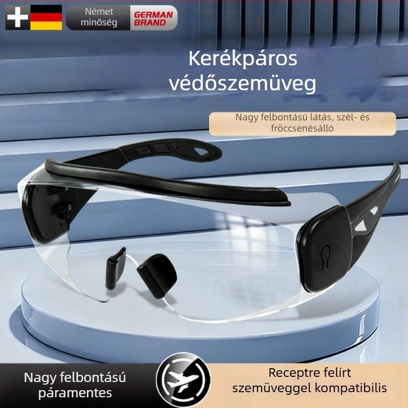 Szélvédett kerékpáros védőszemüveg hegymászáshoz és síeléshez, elegáns, por- és páramentes, szemüveggel is viselhető, uniszex