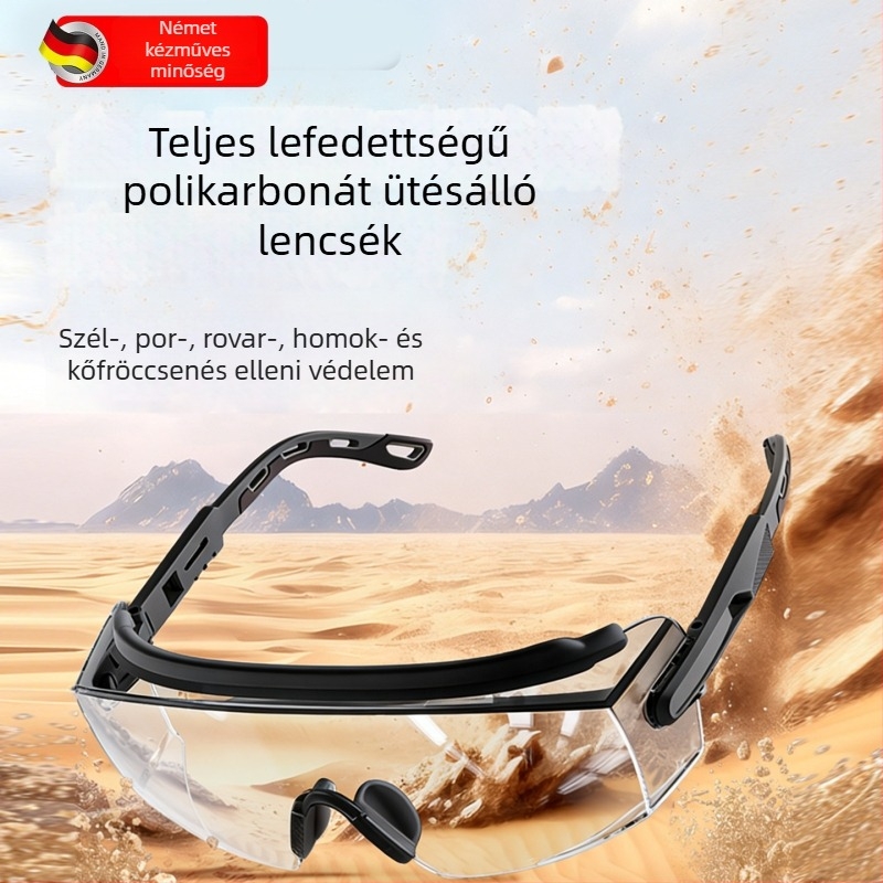 Szélvédett kerékpáros védőszemüveg hegymászáshoz és síeléshez, elegáns, por- és páramentes, szemüveggel is viselhető, uniszex