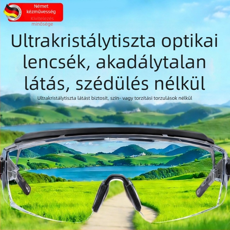 Szélvédett kerékpáros védőszemüveg hegymászáshoz és síeléshez, elegáns, por- és páramentes, szemüveggel is viselhető, uniszex