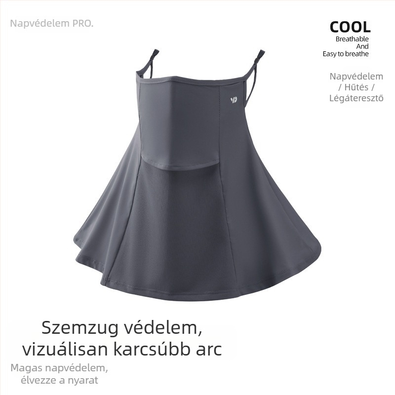 Női napvédő maszk, mindent egyben, légáteresztő ice silk anyagból készült nyakvédő, ideális utazásokhoz és mindennapi közlekedéshez