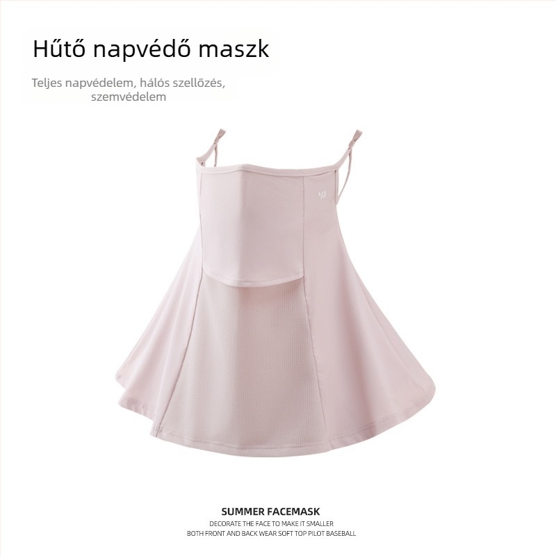 Női napvédő maszk, mindent egyben, légáteresztő ice silk anyagból készült nyakvédő, ideális utazásokhoz és mindennapi közlekedéshez