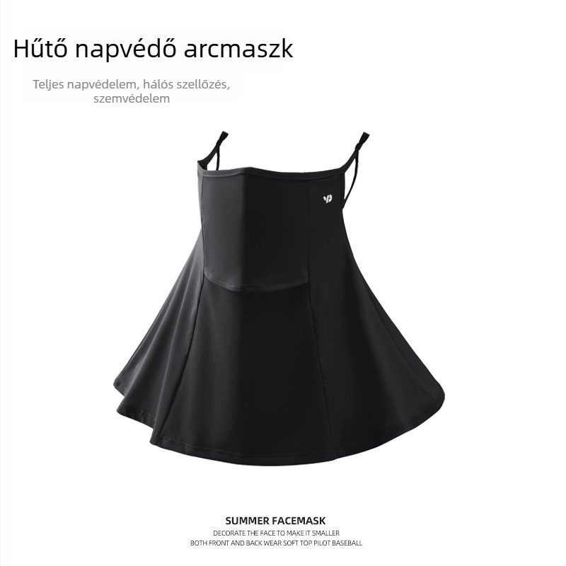 Női napvédő maszk, mindent egyben, légáteresztő ice silk anyagból készült nyakvédő, ideális utazásokhoz és mindennapi közlekedéshez