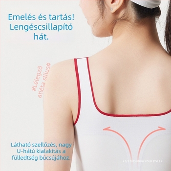 Sima varrás nélküli sportmelltartó lányoknak a fejlődési időszakban, széles vállpántokkal, színblokkolt dizájnnal