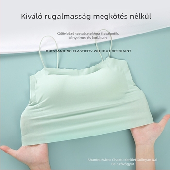 Varrás nélküli, egyrészes csőtop melltartó beépített párnával