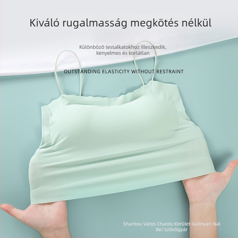 Varrás nélküli, egyrészes csőtop melltartó beépített párnával