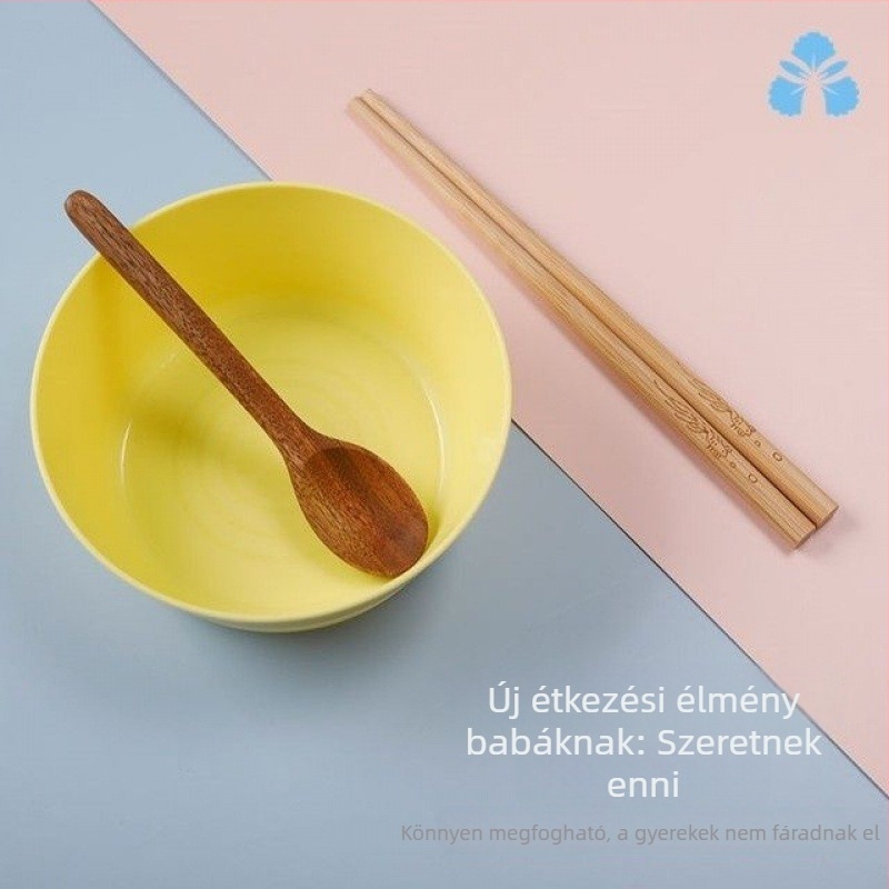 Bambuszból készült gyerekeknek rövid evőpálcikák óvodai gyakorláshoz