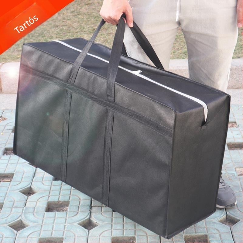 Kígyóbarázdás mintázatú, nem szövött textilből készült táska költöztetésre és tárolásra, három méretben: 50×40×20 cm, 75×50×28 cm, 90×55×28 cm