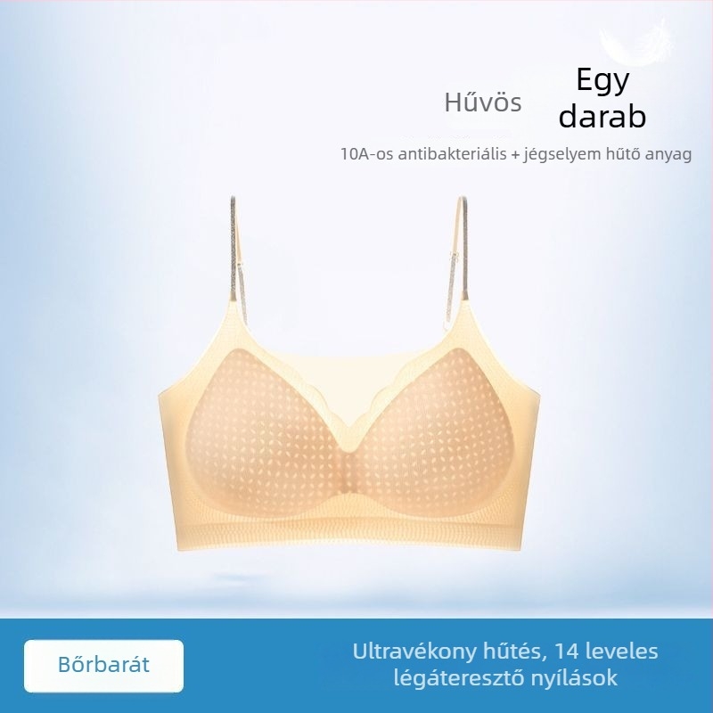 Csillogó vállpántos, varrat nélküli melltartó, puha támogatás, formázás és emelés, megakadályozza a megereszkedést, szép háta