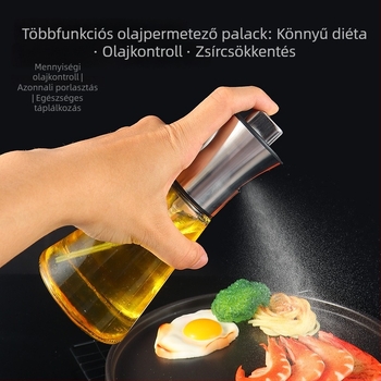 304 rozsdamentes acél olajpermetező üveg konyhához, kereskedelmi felhasználás, zsírszabályozó permetező, nyomásos permetező air fryerhez
