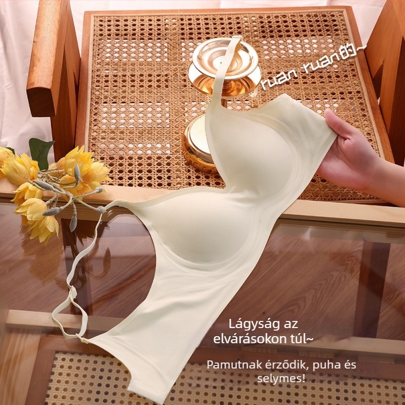 Milk Silk seamless vezeték nélküli melltartó nőknek, kis mellemhez, enyhe push-up, 3D puha támasz, vékony kosár