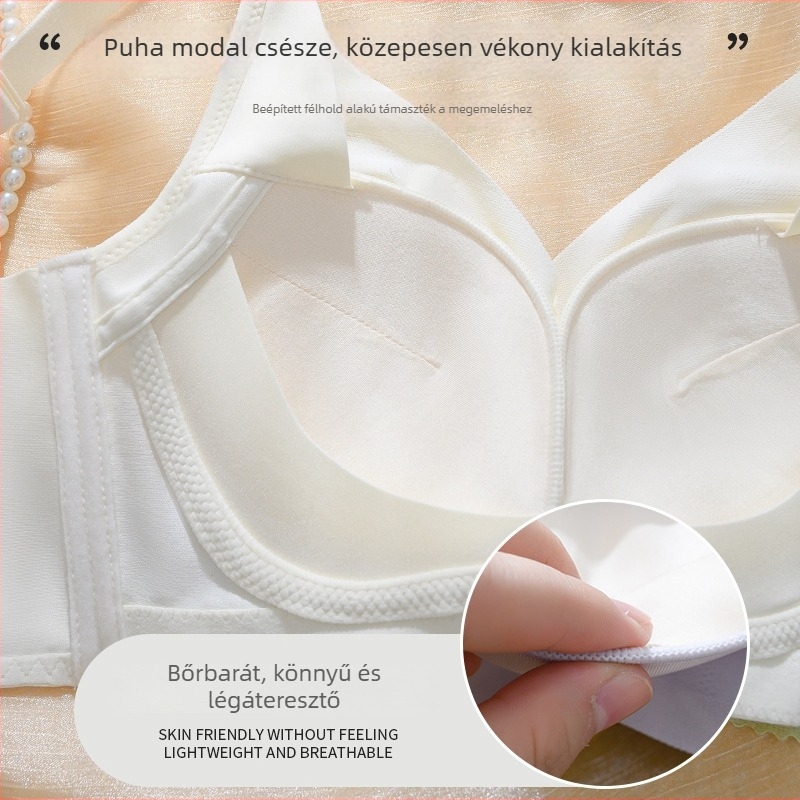 Női melltartó kis mellekhez, összegyűjtő és emelő hatású, vezeték nélküli, sima és ultra vékony, állítható.