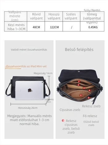 Feiya női valódi bőr crossbody táska, közepes méret, nagy kapacitás, retro stílus, kézi fogantyúval