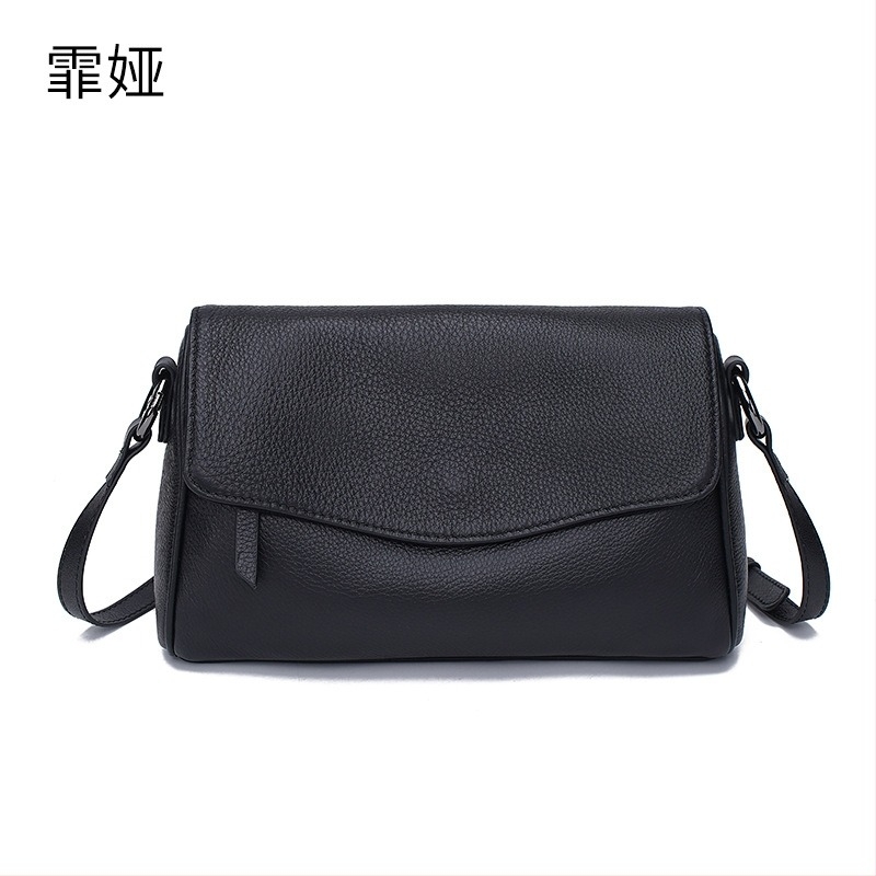 Feiya női valódi bőr crossbody táska, közepes méret, nagy kapacitás, retro stílus, kézi fogantyúval