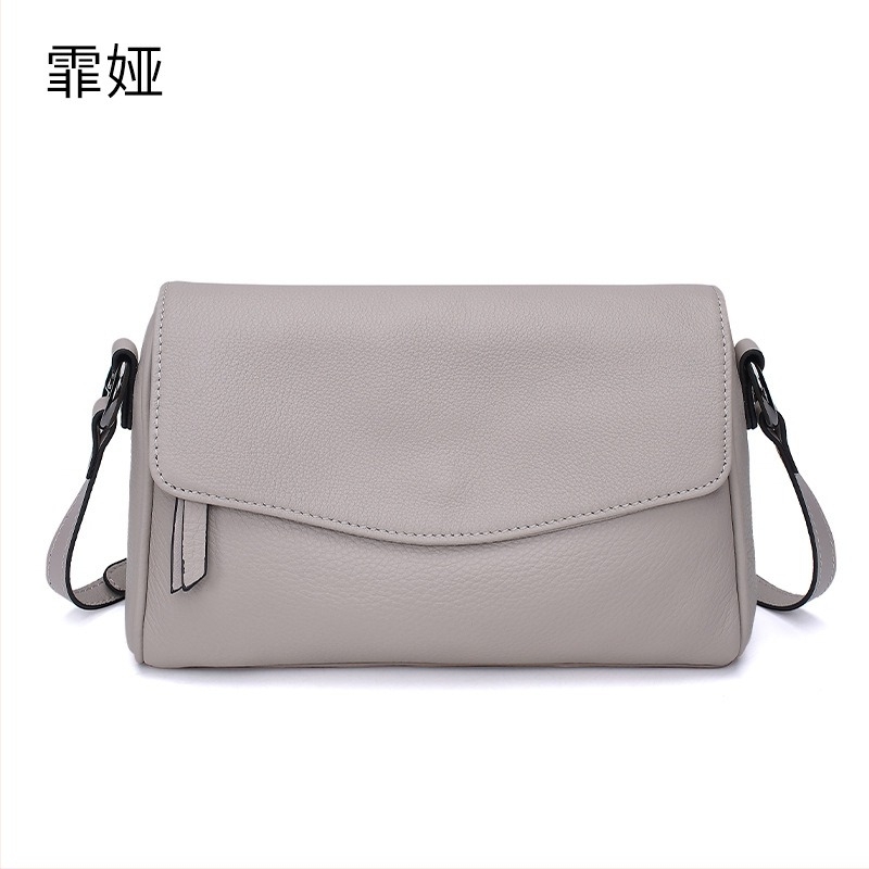Feiya női valódi bőr crossbody táska, közepes méret, nagy kapacitás, retro stílus, kézi fogantyúval