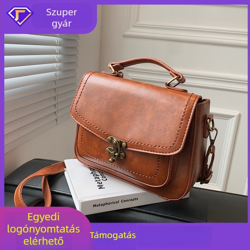 Női vintage crossbody táska, stílusos és sokoldalú, magas minőségű kézitáska, mindennapi válltáska, kis négyzetes forma