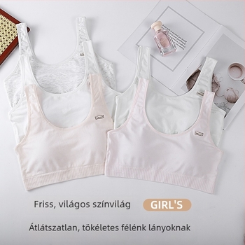 Tinédzser sportmelltartó légáteresztő kosarakkal, kényelmes és természetes fazon