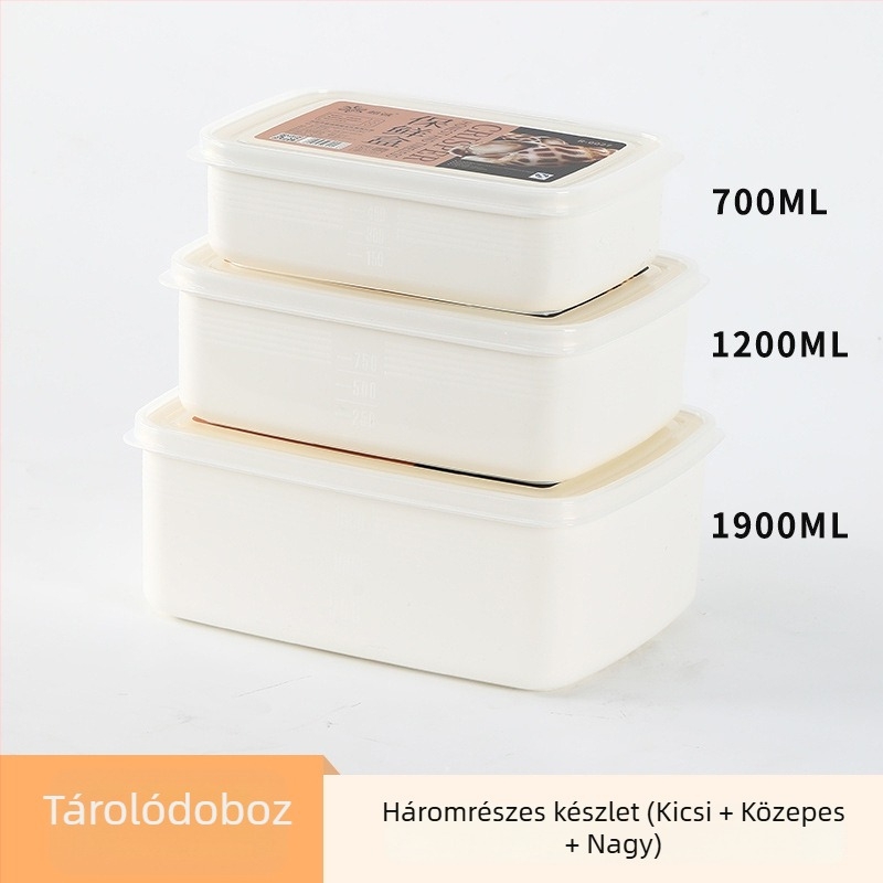 Műanyag ételtároló doboz hűtőszekrényhez, téglalap alakú ebédes doboz mikrohullámú sütőhöz, diákok számára