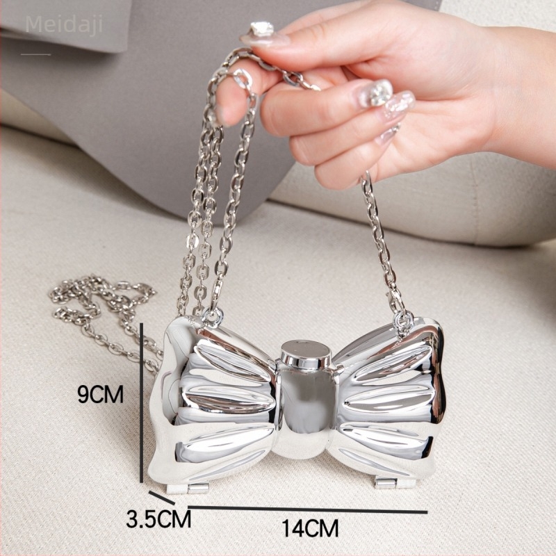 Mini akrilik clutch lánccal és masnival, estélyi crossbody táska, kis négyzet alakú