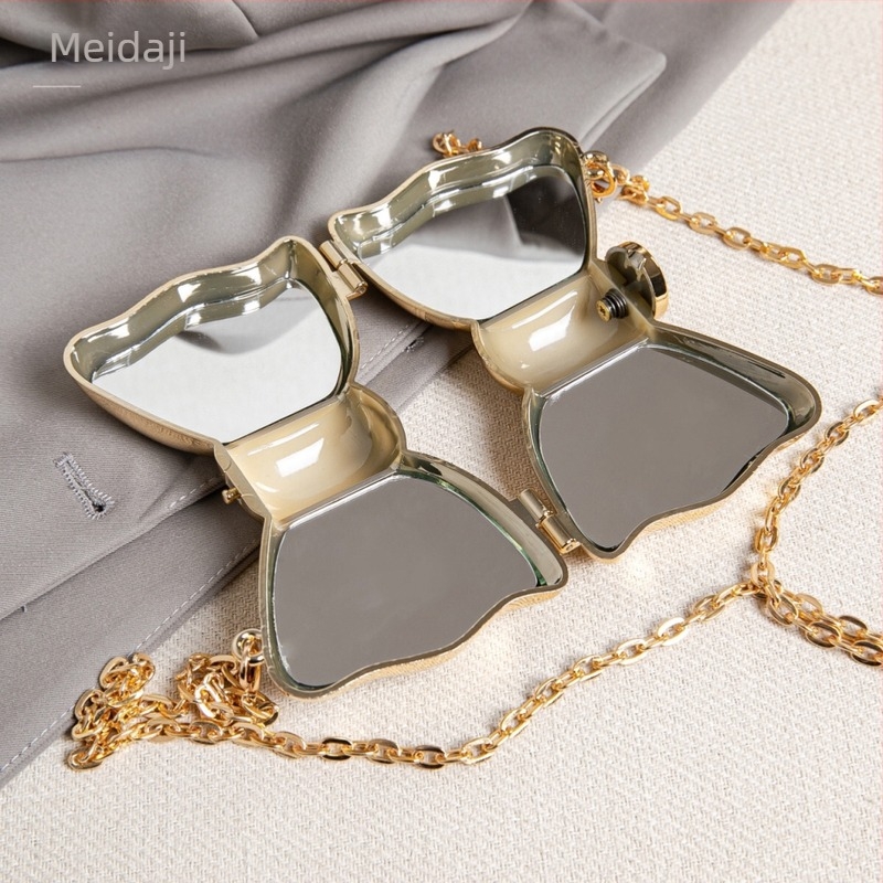 Mini akrilik clutch lánccal és masnival, estélyi crossbody táska, kis négyzet alakú
