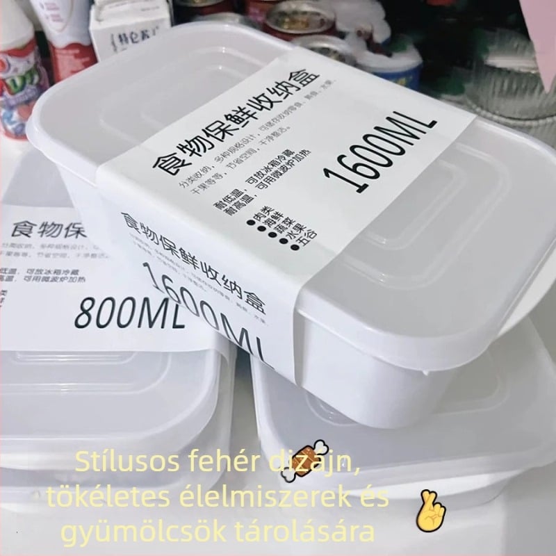 Mikrohullámú sütőben melegíthető ebédes doboz, élelmiszer-tároló konténer hűtőhöz és fagyasztóhoz