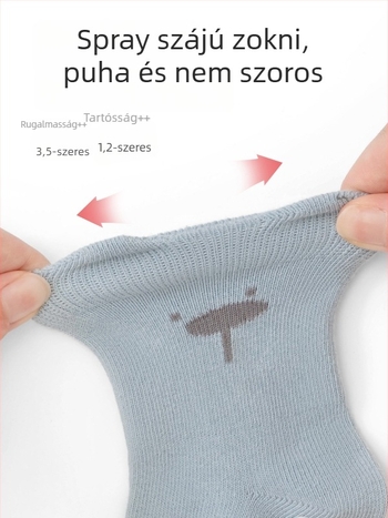 Pamut bébi beltéri zokni csúszásmentes talppal, uniszex, tavasz 2026