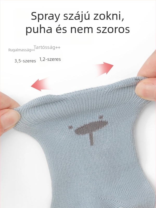 Pamut bébi beltéri zokni csúszásmentes talppal, uniszex, tavasz 2026