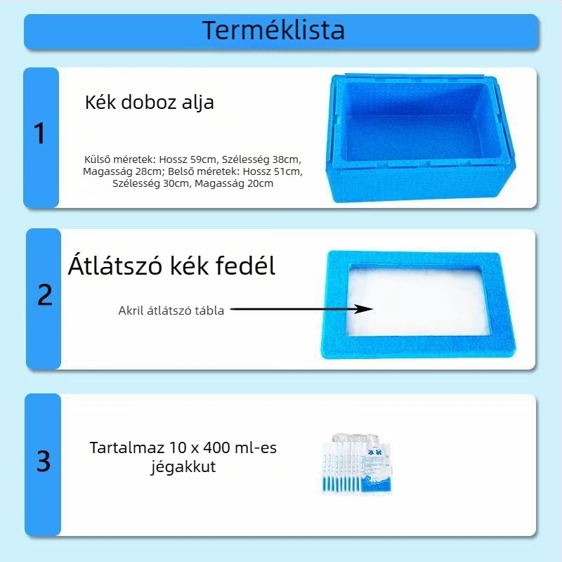 Kültéri élelmiszer-izoláló doboz EPP vastagított habbal