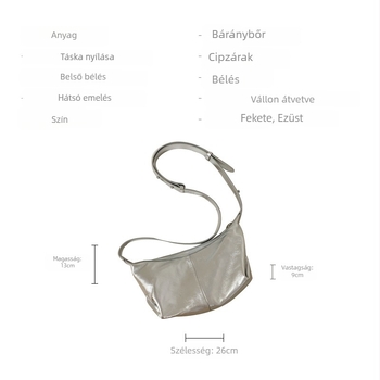 2026-os új finom báránybőr Dumpling táska nőknek, crossbody stílusú, puha valódi bőr, elegáns megjelenés
