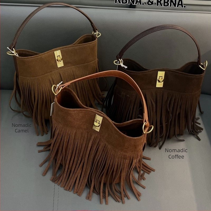 Kepina 2025 Retro tassel oldaltáska – sokoldalú, egyszerű divat, telefon-tartó válltáska K312