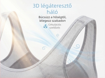 Pamut edzőmelltartó tiniknek, rögzített vékony formázott kosarakkal, légáteresztő hálós hátoldallal