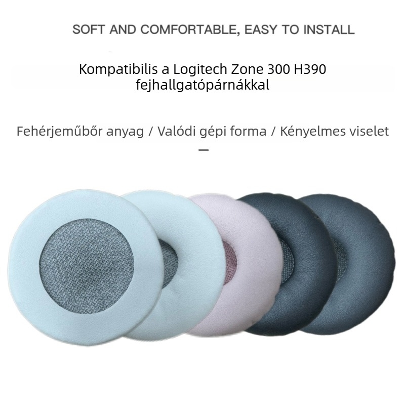 Logitech Zone 300/H390 fülpárnák bőr borítással