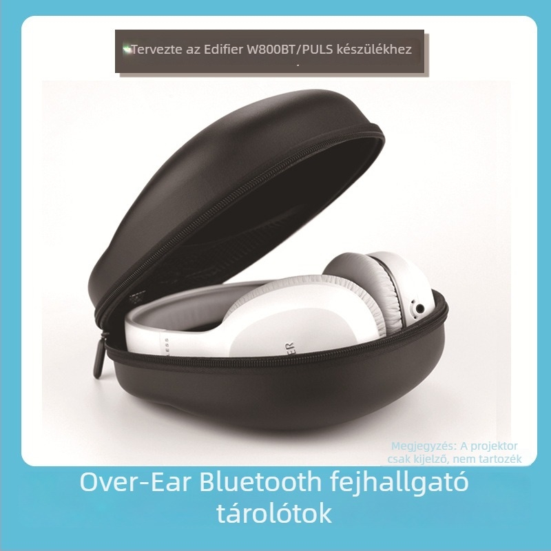 Over-ear fülhallgatókhoz EVA tároló tok, hordozható, ütésálló és vízálló