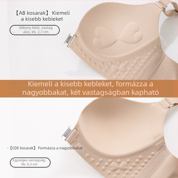 Elöl kapcsos melltartó kis mellekhez — push-up, varrat nélküli, összegyűlő hatás, anti-lógás, szexi csipkés hátsó rész