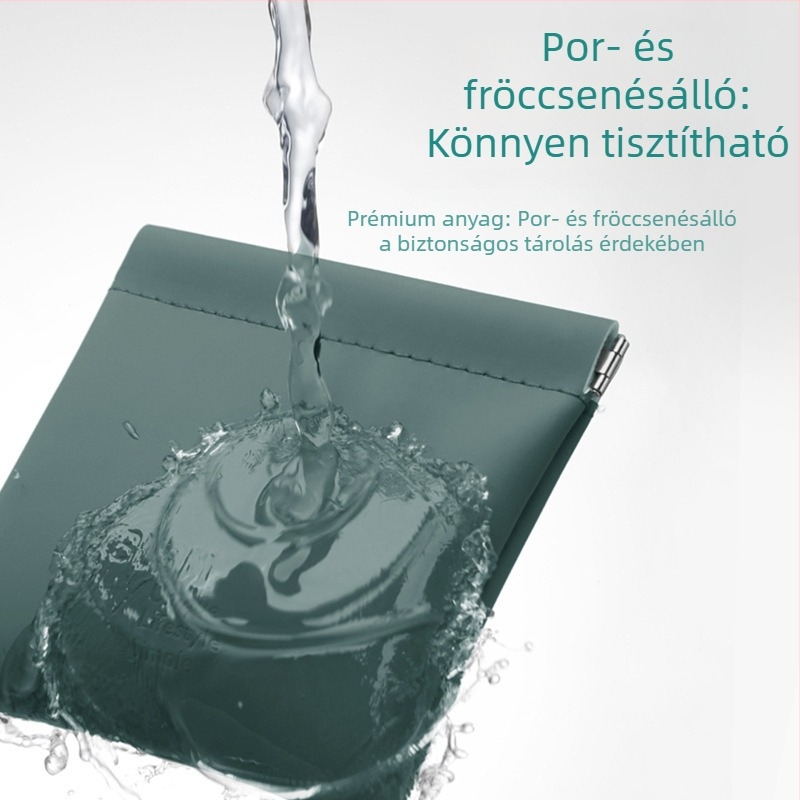 Egyszerű, egyszínű pénztárca – kompakt tároló érmekhez, fülhallgatókhoz, kábelekhez és rúzsokhoz