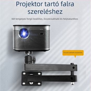 Mini projektor falra szerelhető tartó, összecsukható és állítható vas tartó