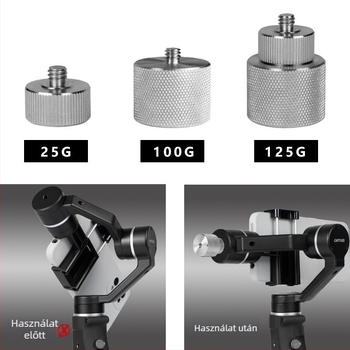 DSLR kiegyensúlyozó súly Ronin-S stabilizátorhoz, 1/4-es csavar