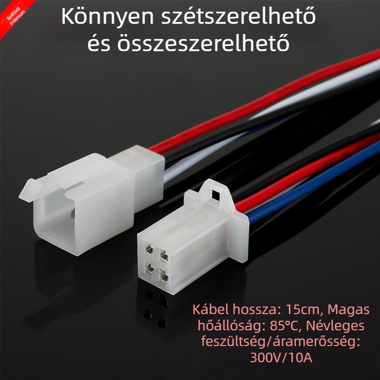 2,8 mm-es csatlakozó elektromos járműhöz, 2–9 lyukas mag, vezetékpár dugó- és aljzatérintkezők, férfi és női
