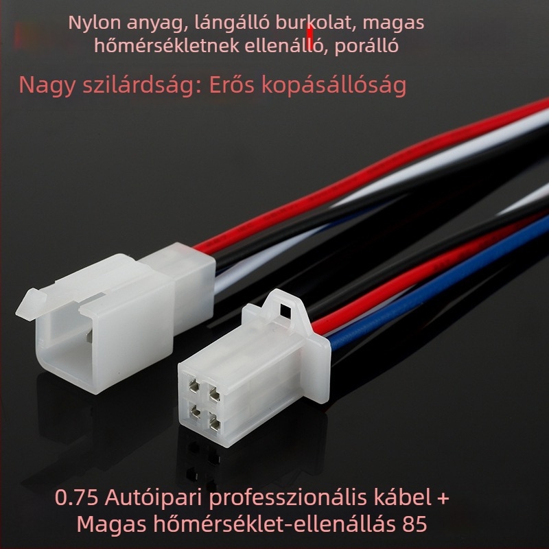 2,8 mm-es csatlakozó elektromos járműhöz, 2–9 lyukas mag, vezetékpár dugó- és aljzatérintkezők, férfi és női