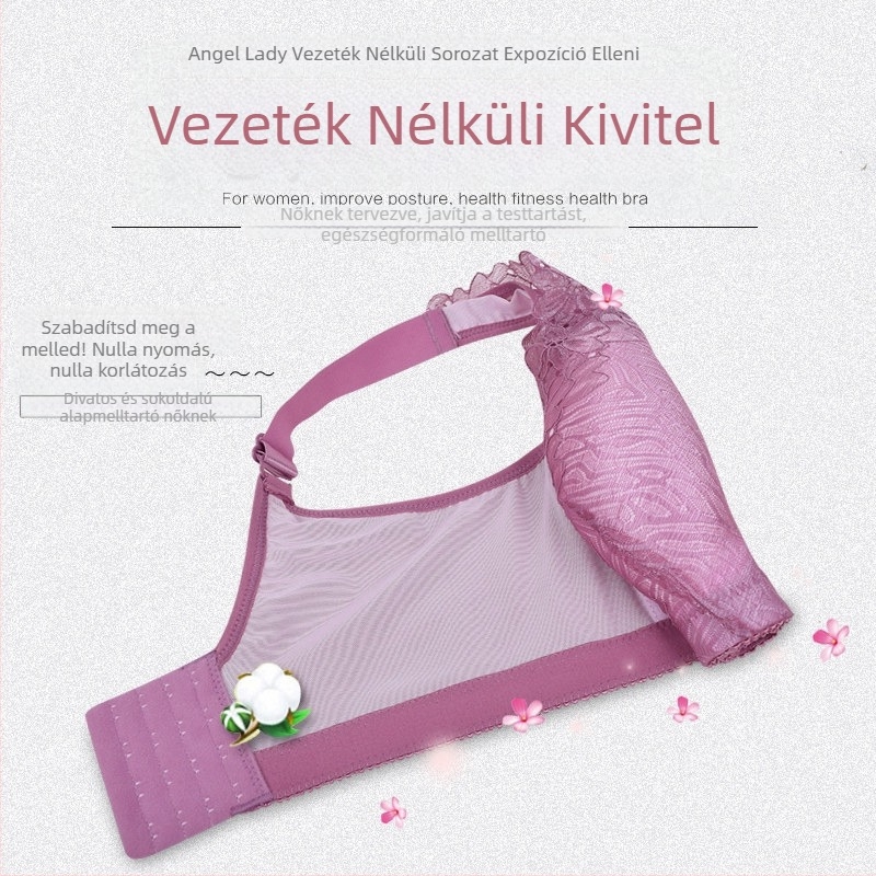Ducheng Liren 3011 Vezeték nélküli melltartó, C kosár, tanktop-stílus, teljes lefedettség, piros