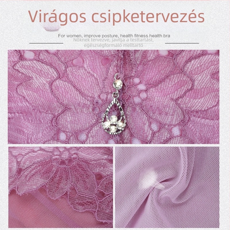 Ducheng Liren 3011 Vezeték nélküli melltartó, C kosár, tanktop-stílus, teljes lefedettség, piros