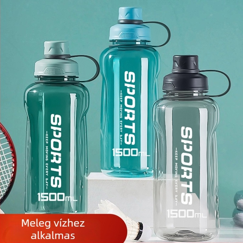 2000 ml-es nagy kapacitású hordozható sportos kulacs, hőtűrő, élelmiszer-minőségű PC, forró vízre is alkalmas