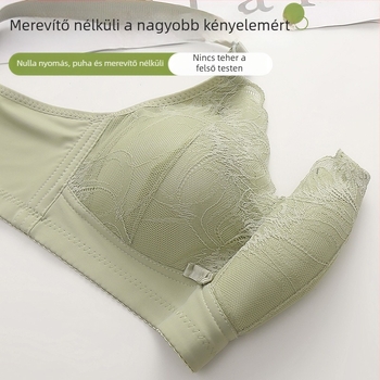 Új csipkés melltartó váll nélküli, lélegző, puha szivacsos kosarakkal, push-up, oldalsó szorítás, állítható hátsó zárás