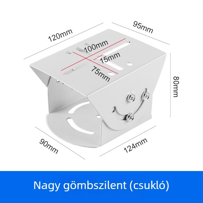 Közepes méretű univerzális csuklós Duckbill megfigyelő tartó kereszttárral, függőleges rúddal, keresztkarral és pan-tilt fejjel kamerához