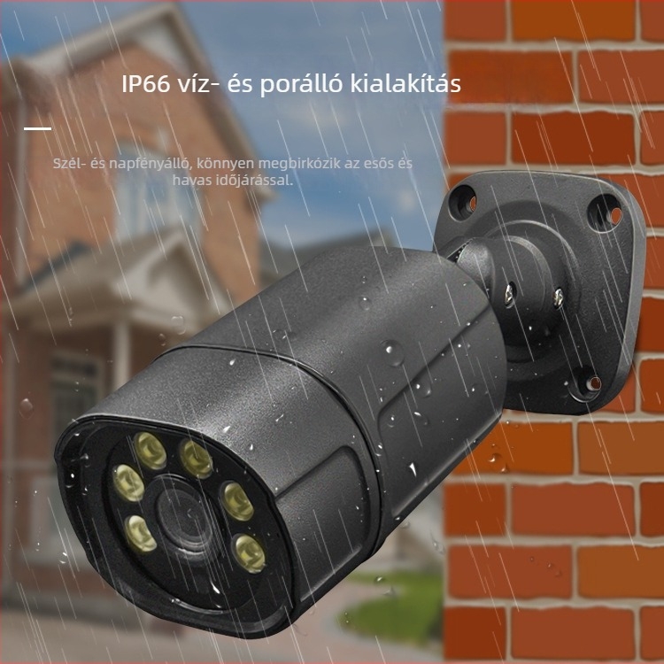 Kábeles kültéri CCTV bullet PoE kamera, fekete, 4K hálózati kamera, 5 MP vagy 8 MP